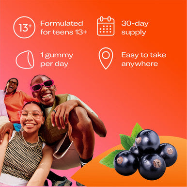 Bio-Kult 3in1 Biotic Blend Probiotic for Teens Blackcurrant 30 Gummies