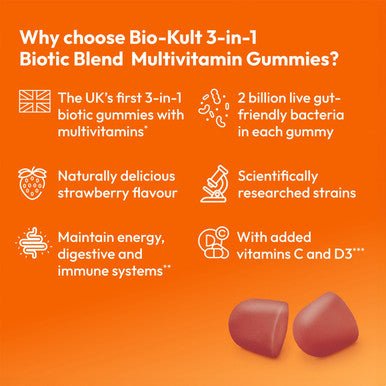 Bio-Kult 3in1 Biotic Blend Probiotic for Kids 30 Gummies