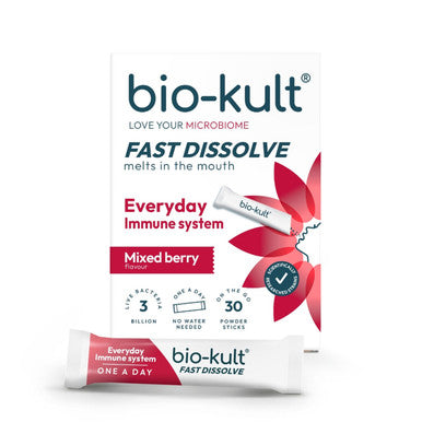 Bio-Kult Everyday Immunity Fast Dissolve Probiotic Powder Mixed Berry 30 Sticks