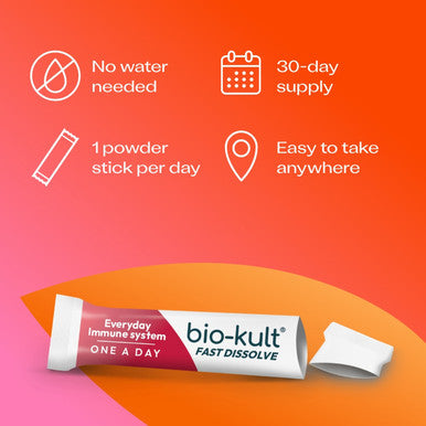 Bio-Kult Everyday Immunity Fast Dissolve Probiotic Powder Mixed Berry 30 Sticks