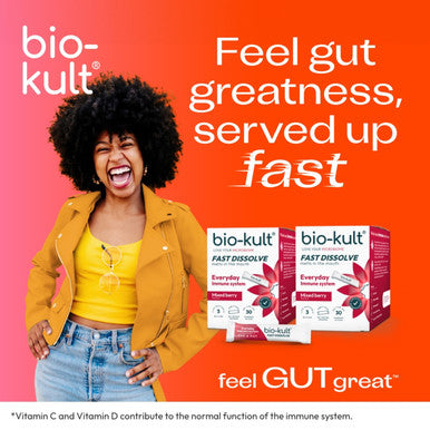 Bio-Kult Everyday Immunity Fast Dissolve Probiotic Powder Mixed Berry 30 Sticks