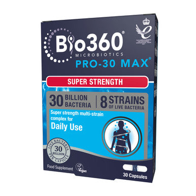 Bio360 Pro-30 MAX (30 Billion Bacteria) 8 Strain Complex 30 Capsules