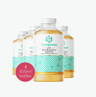 Symprove Mango & Passion Fruit Flavour Water-Based Food Supplement 4 x 500ml